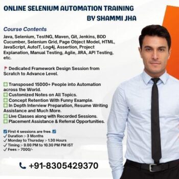New Online Selenium Automation Training
