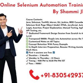 Online Selenium Automation Training by shammi jha